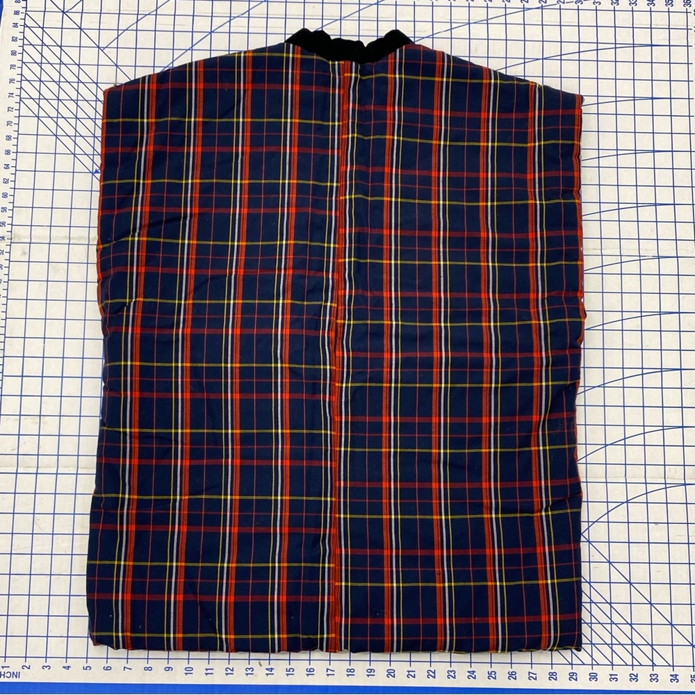 Kurume Hanten Jacket/Coat Vest 25 X 31 Blue/Red/Yellow Japanese Style - Picture 2 of 4